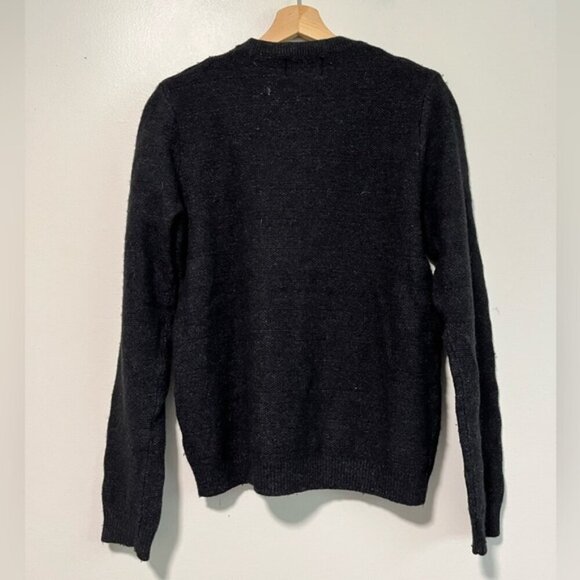 Topman Men’s Black Textured Knit Crewneck Sweater - Size Medium - Picture 11 of 11